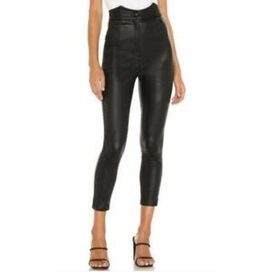 Retrofete Tally Pant in Black Faux Leather Size Medium NWT